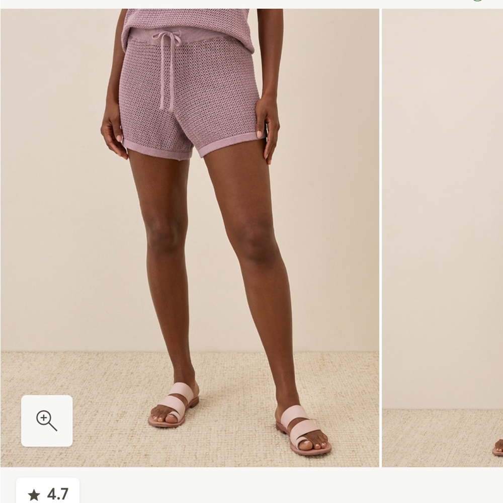 Women's Knit Shorts in Light Purple